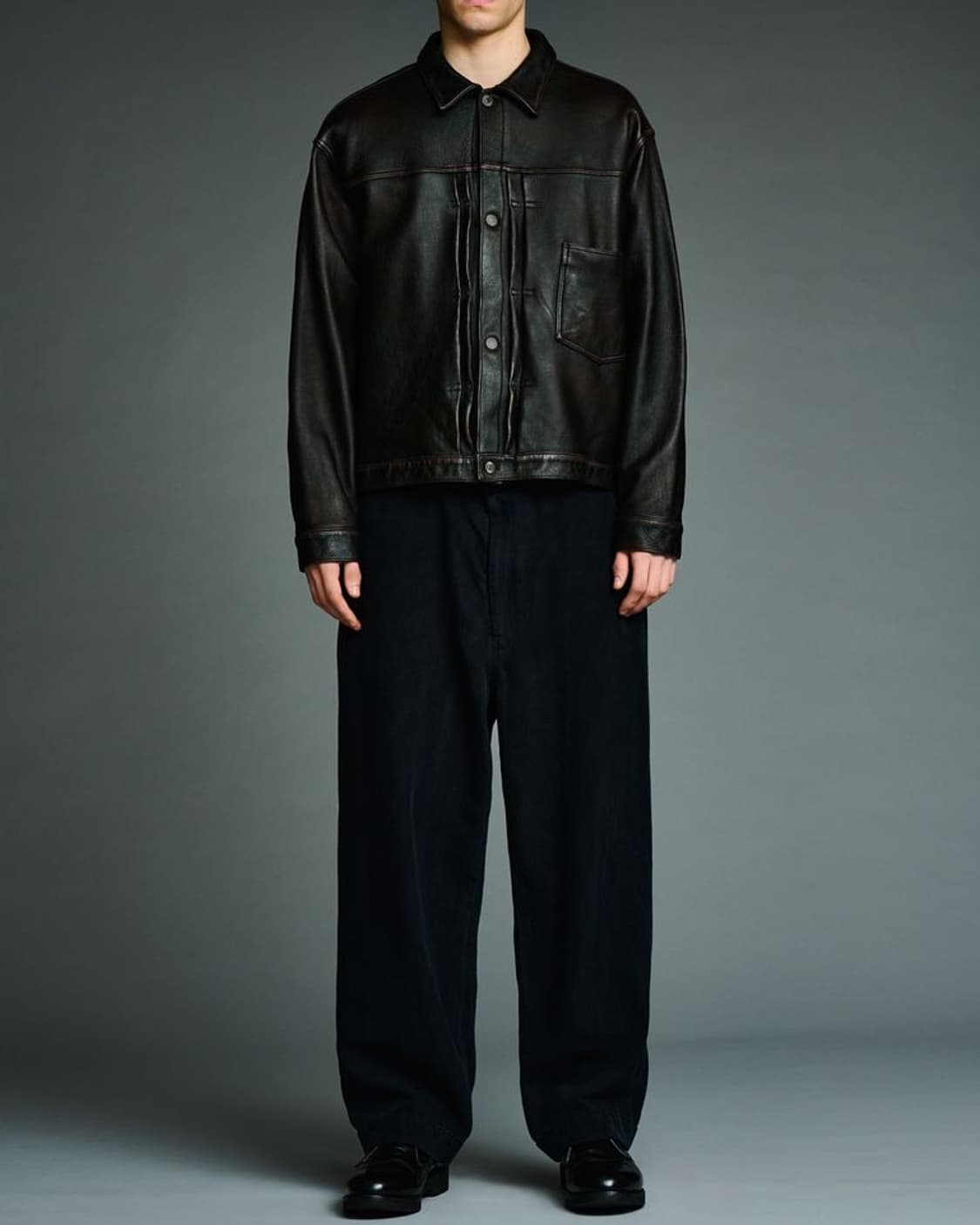 아프레쎄 A.presse 26fw type1 레더 가죽 자켓 상품이미지6
