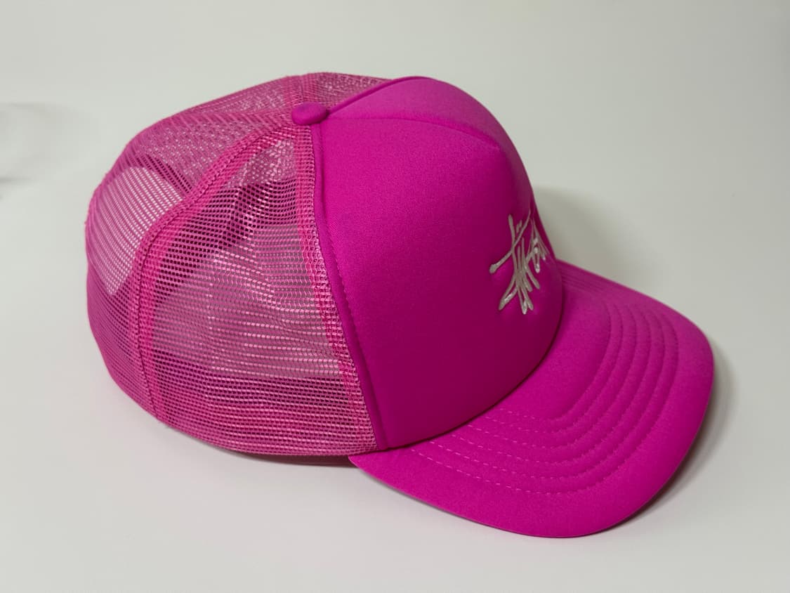 스투시 베이직 트러커캡 핑크 상품이미지2