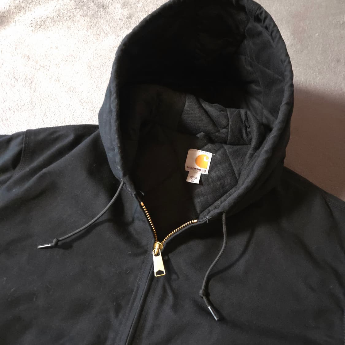 칼하트 J140 액티브 후드 워크 자켓 XXL 블랙 상품이미지3