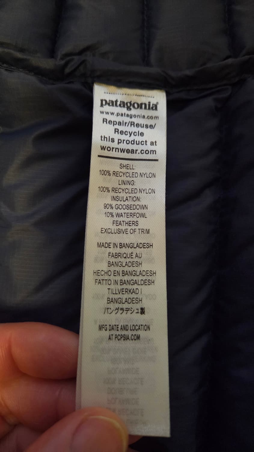 파타고니아 다운스웨터후드 다크네이비 상품이미지8