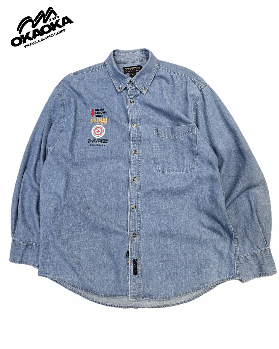 90's USA SPORTEX 데님 셔츠 상품이미지1