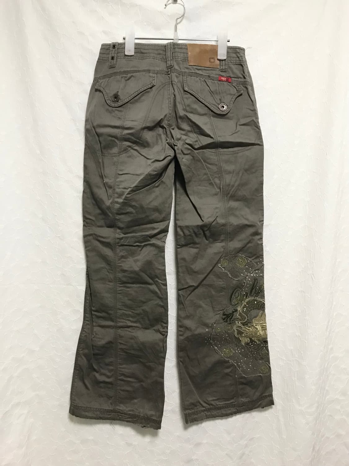 빈티지 y2k 오리엔탈 자수 카고 팬츠 상품이미지6
