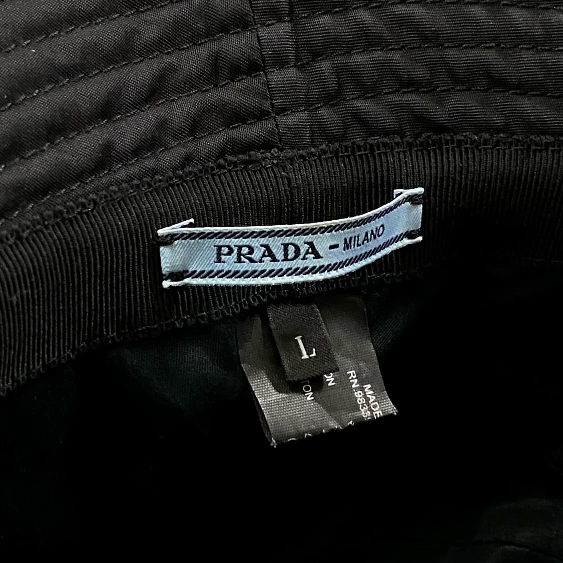 프라다 리나일론 버킷햇 모자 벙거지 2HC137 블랙 L사이즈 상품이미지3