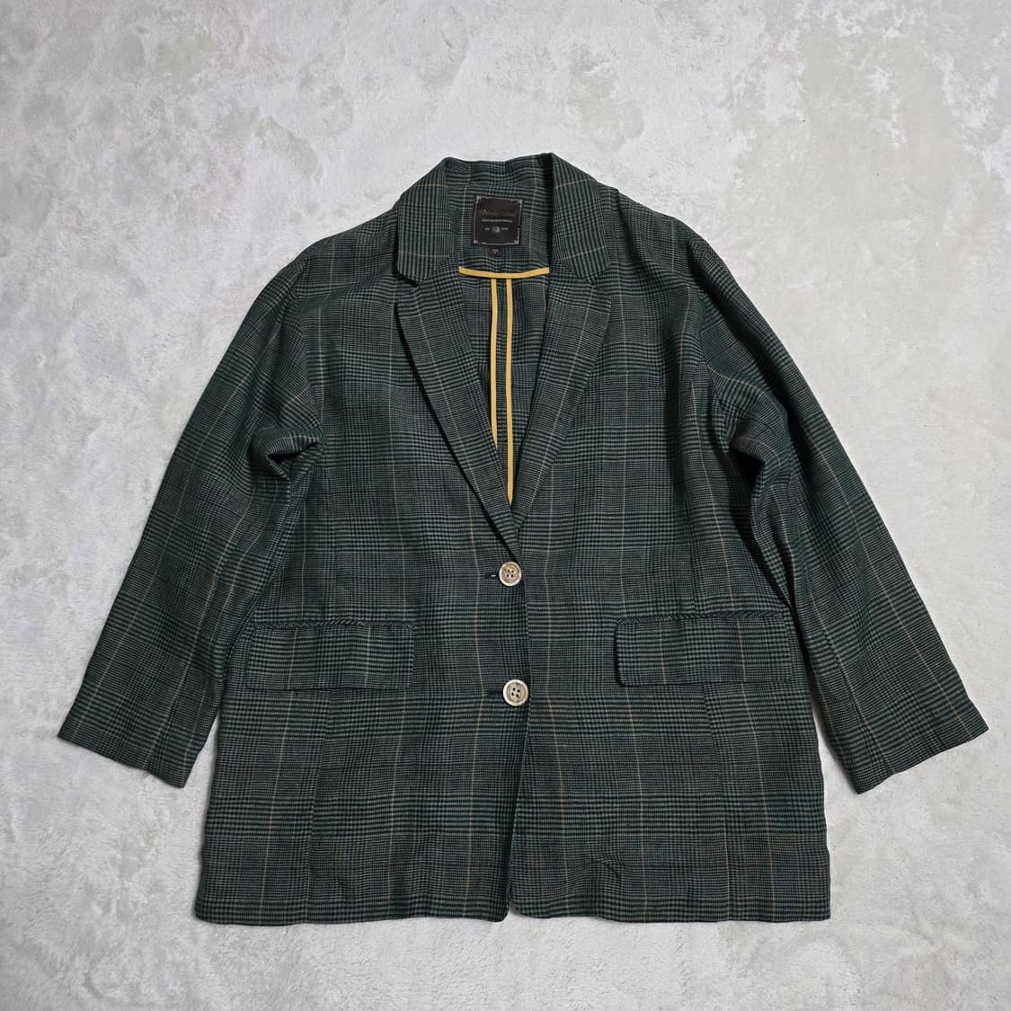 (S)여성 써스데이아일랜드 린넨 체크 자켓 상품이미지1