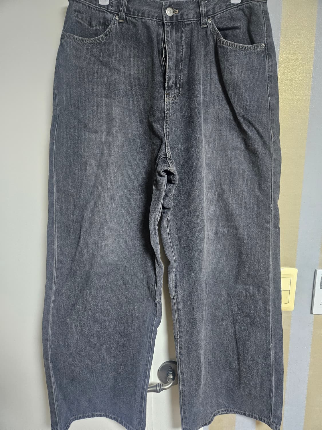 [3]폴리테루 고시마데님 워시드블랙 001  상품이미지1