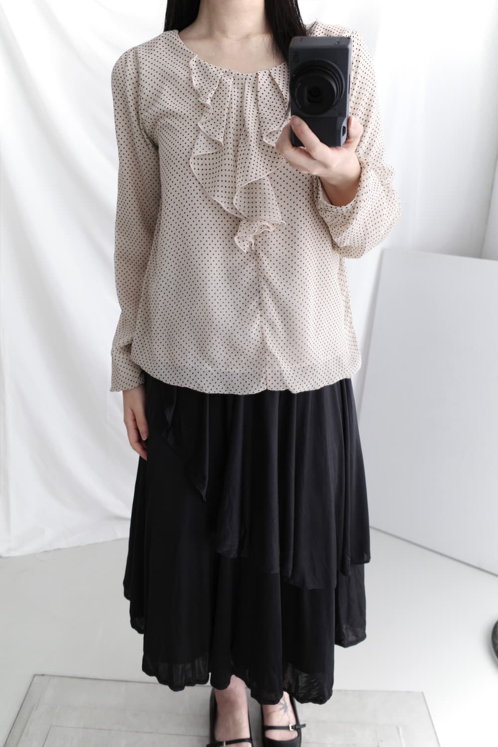 dot frill blouse 상품이미지7