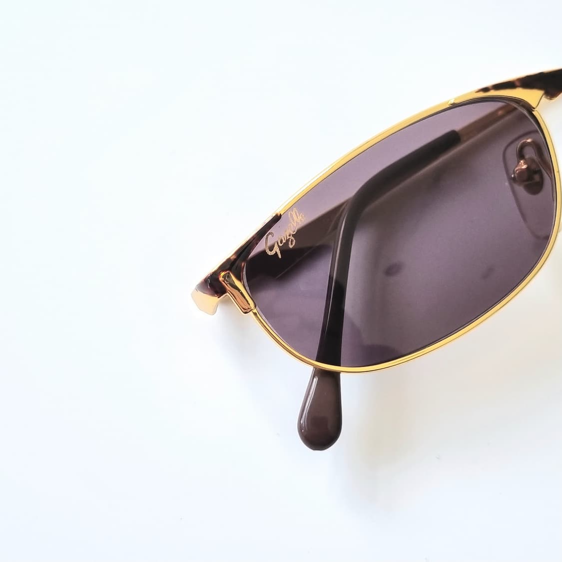 데드스탁 Gazelle 골드 & 레오파드 믹스 슬림 선글라스 1383 상품이미지9