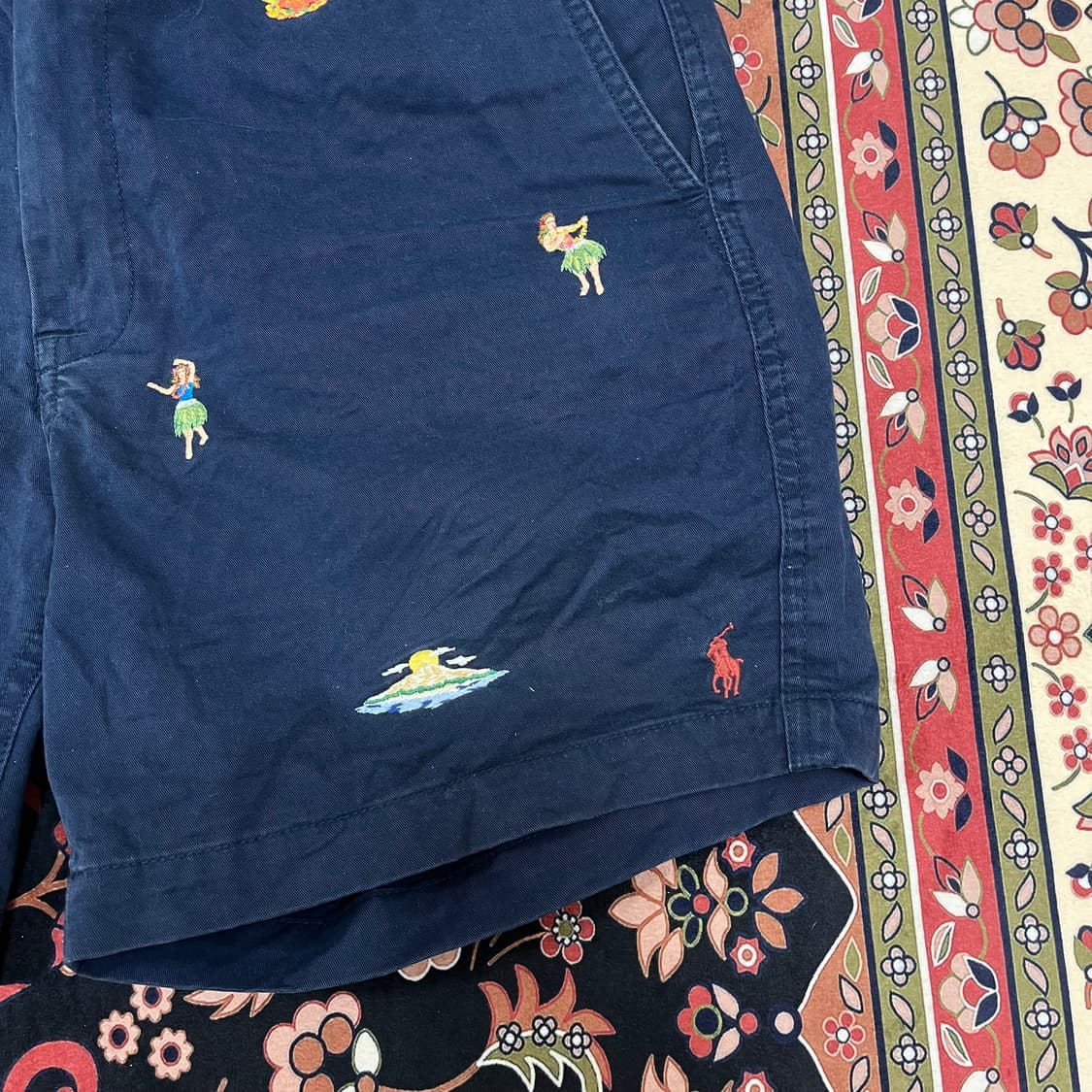 폴로 랄프로렌 알로하 자수 반바지 M 상품이미지5