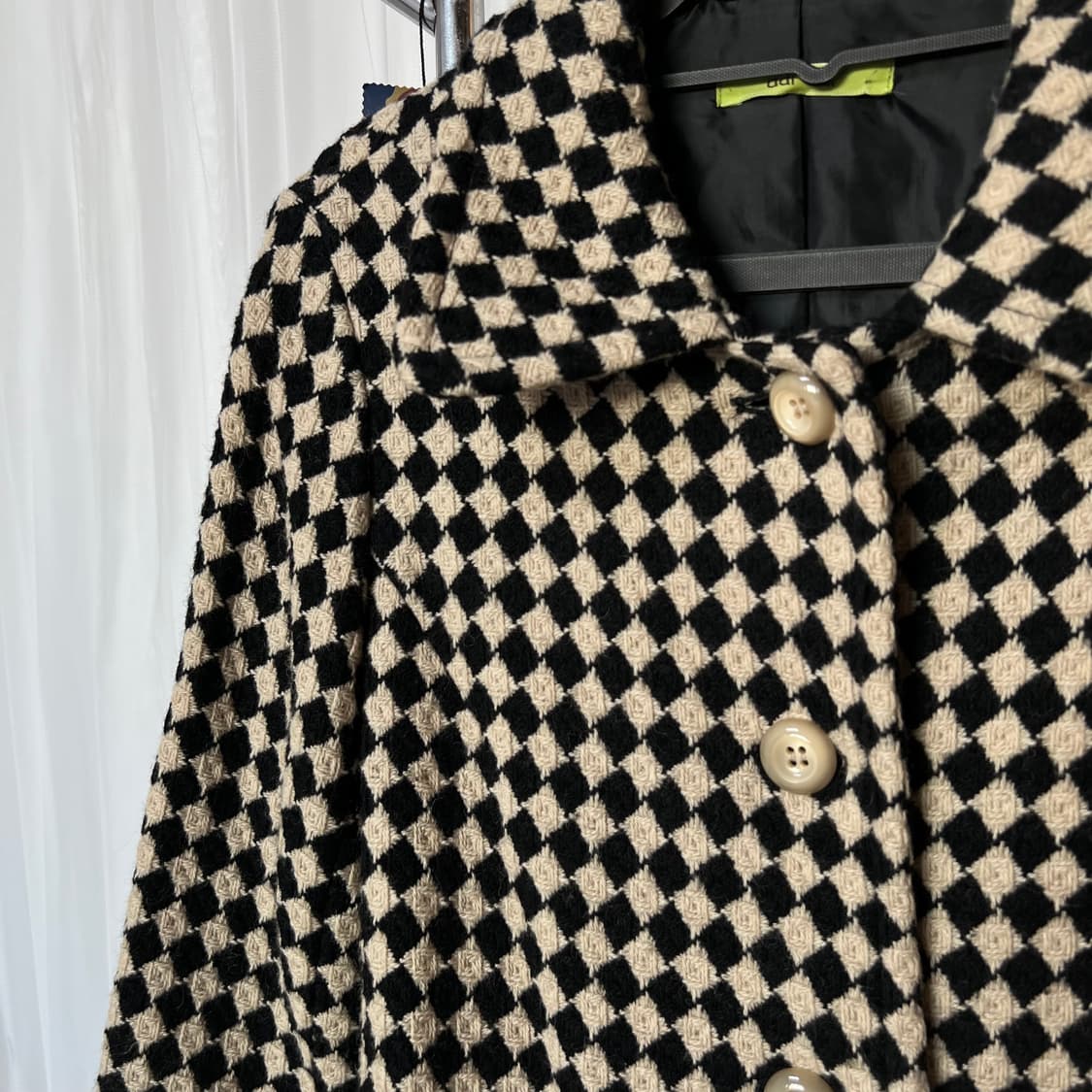 다이아몬드 패턴 벨트 코트자켓 상품이미지3