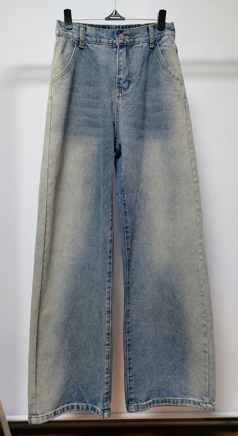 N.Z 와이드핏 워싱 데님 팬츠(M사이즈)새상품 상품이미지1