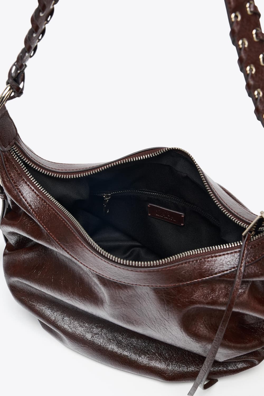 자라 프린지 숄더백 브라운 새상품 상품이미지3