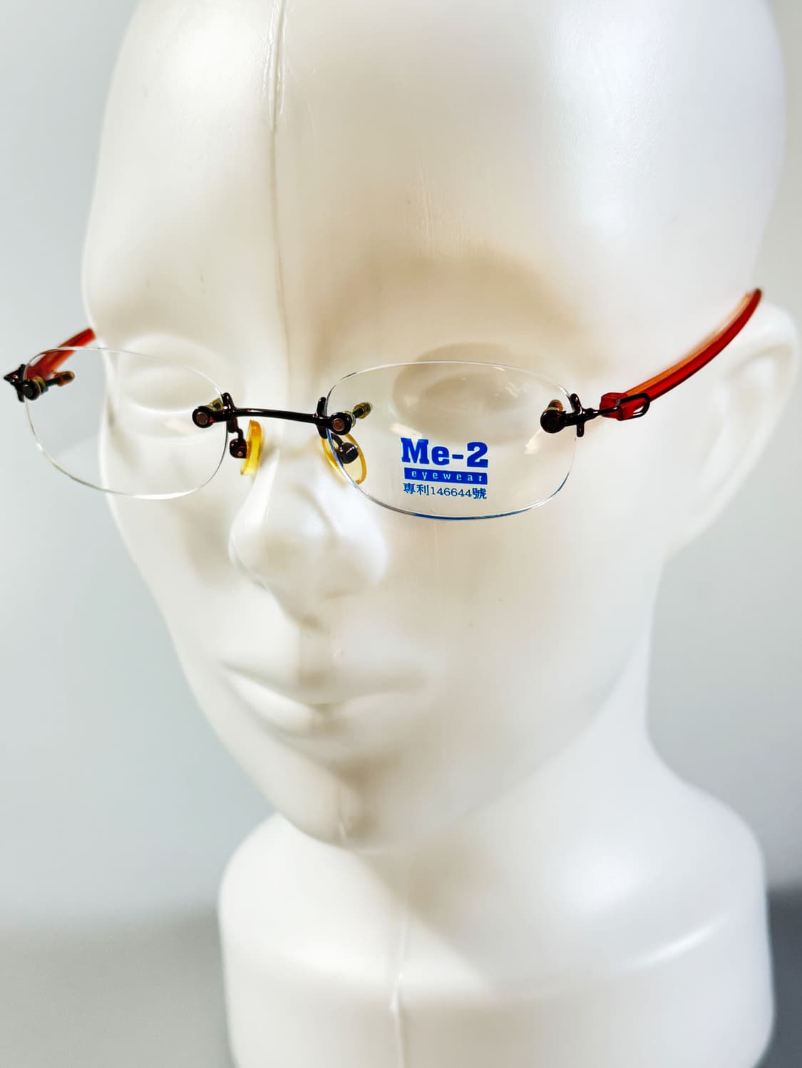 90s 홍콩제 ME-2 무테 오벌 프레임 빈티지 안경 상품이미지8
