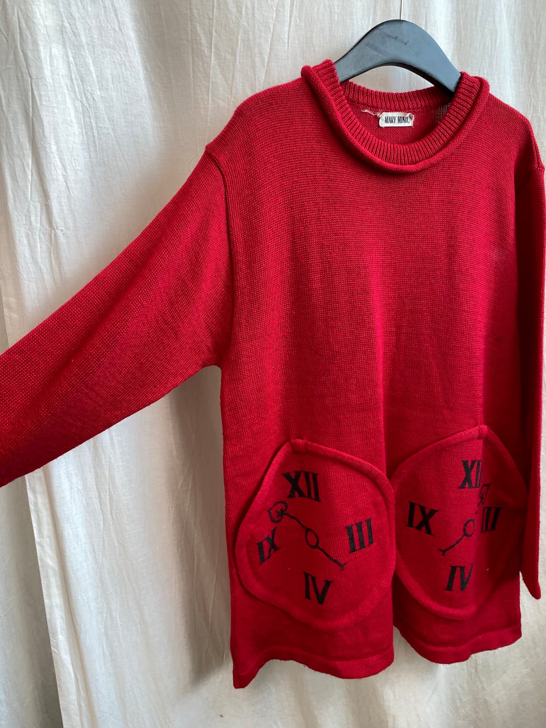 MARY MIND 레드 울혼방 니트(L) 상품이미지5