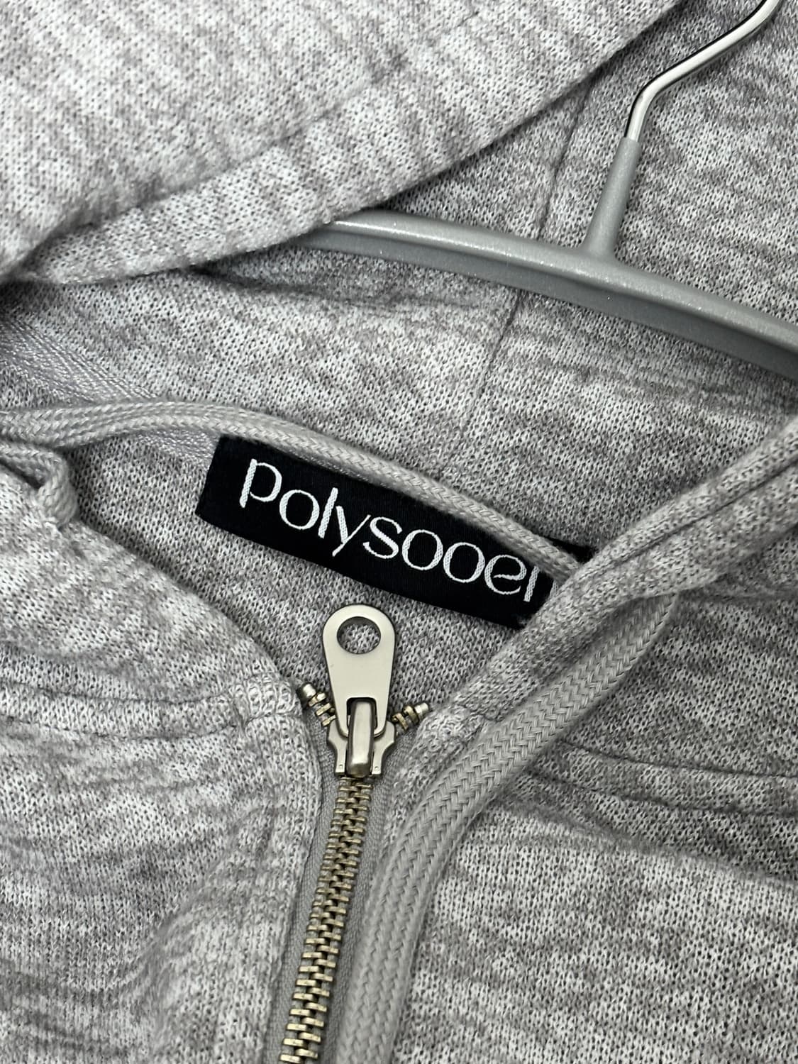 폴리수엠 스터드 후드집업 그레이 상품이미지6