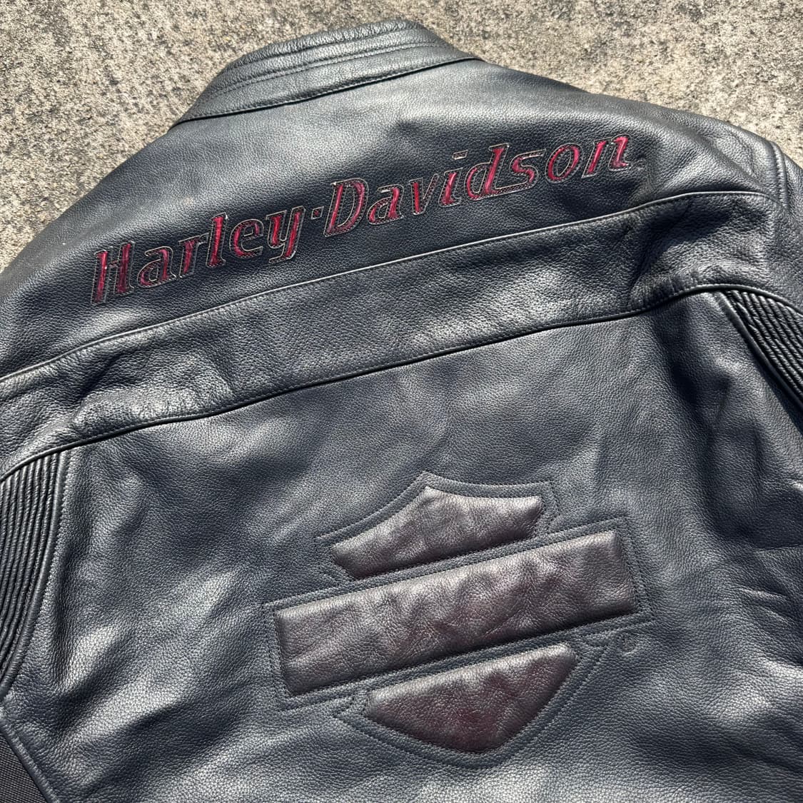 [M~L] 할리데이비슨 싱글 라이더 가죽 자켓 상품이미지8