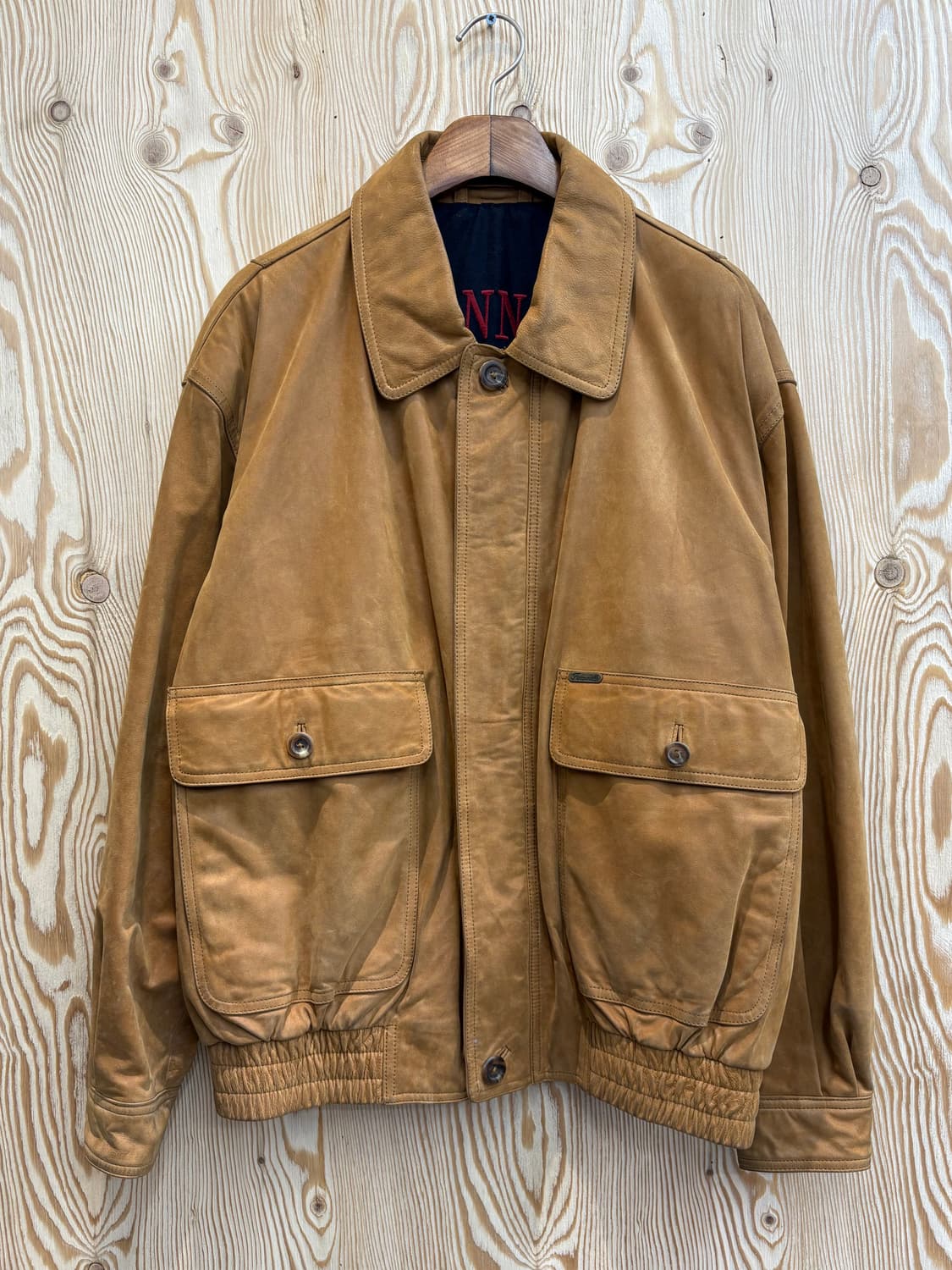 90s 파코나블 빅 포켓 레더 봄버 자켓 상품이미지1