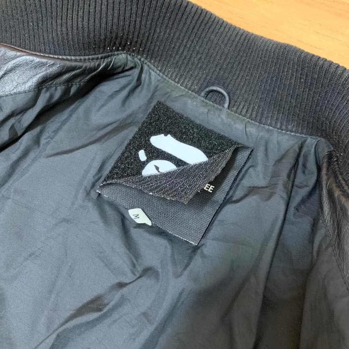 00s bape cowhide leather jacket 상품이미지4