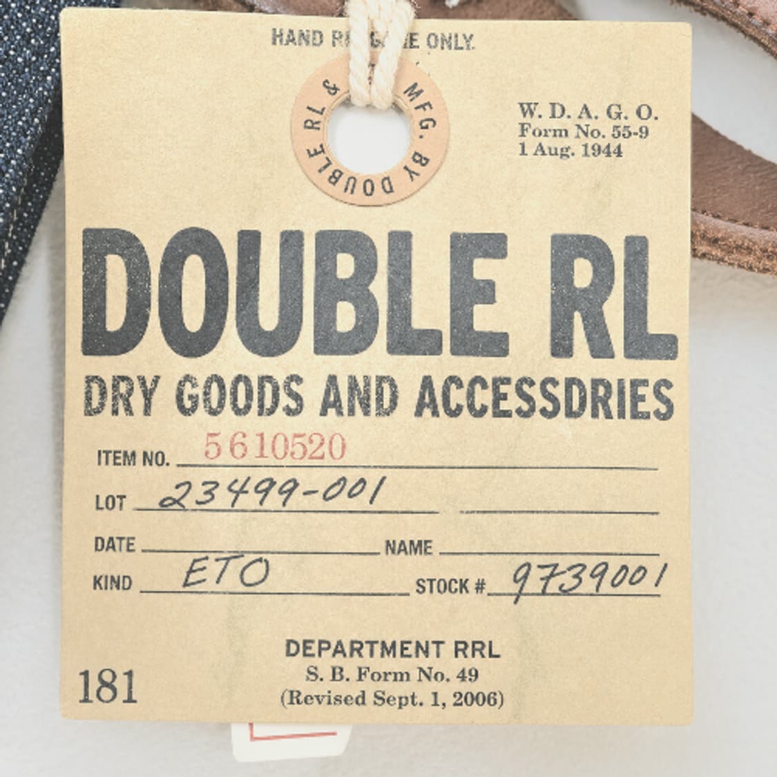 더블알엘 rrl 앵커 데님 토트백 상품이미지4