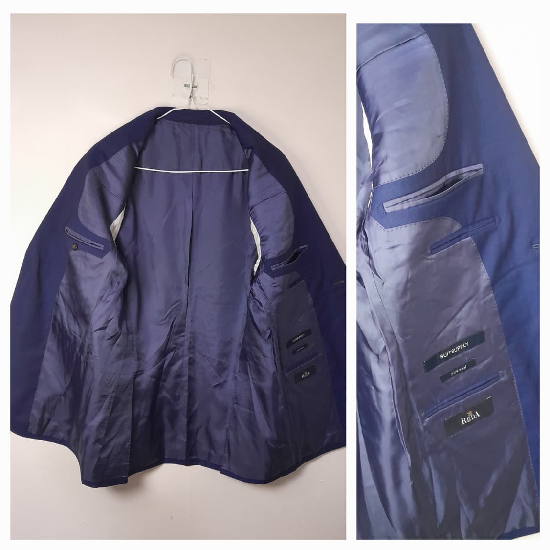 수트서플라이 네이비 REDA 울블레이져 46/97 상품이미지7