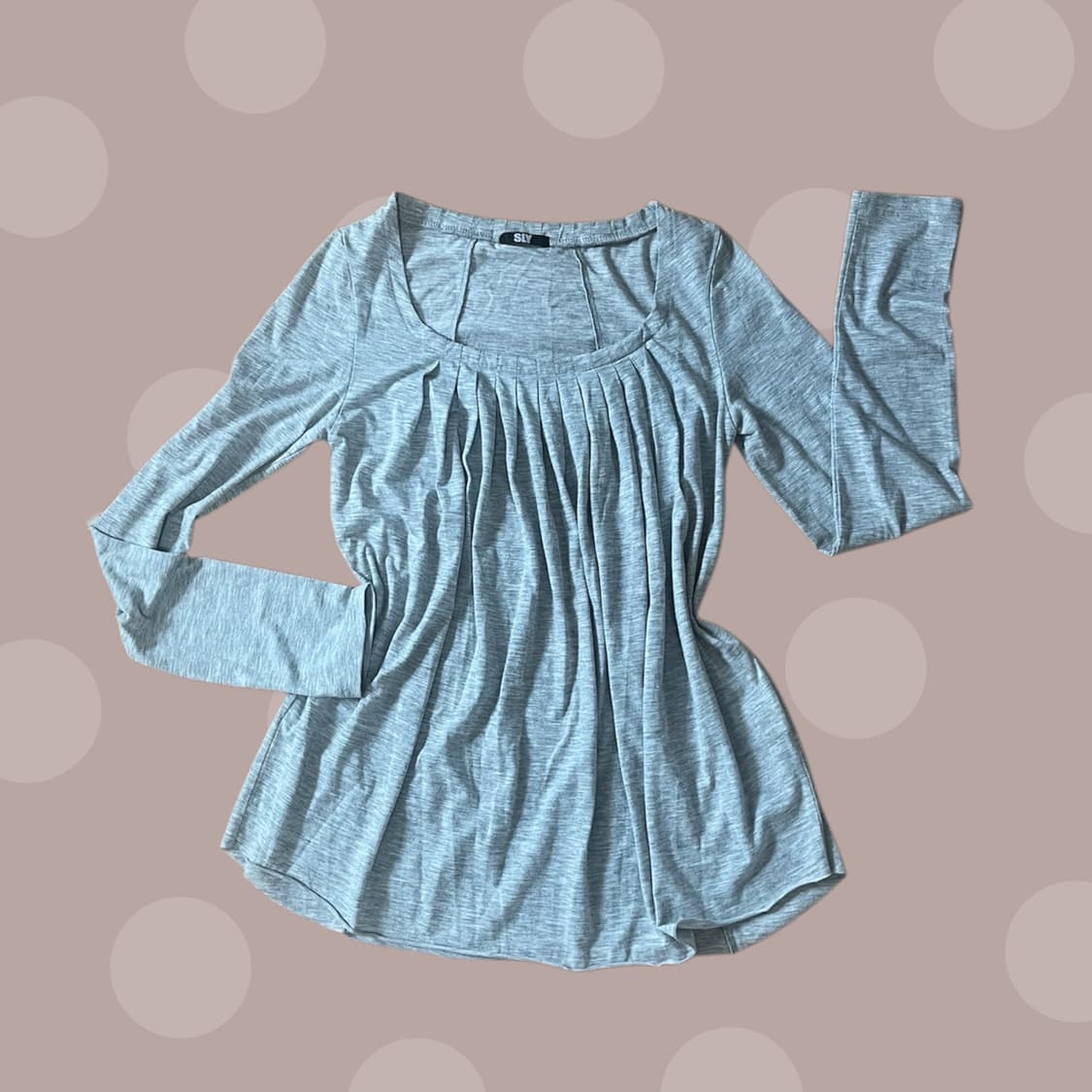 SLY 핀턱 그레이 롱 슬리브 상품이미지5