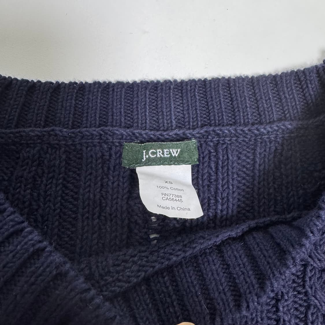 (W)J.CREW 제이크루 네이비 케이블 니트 상품이미지2