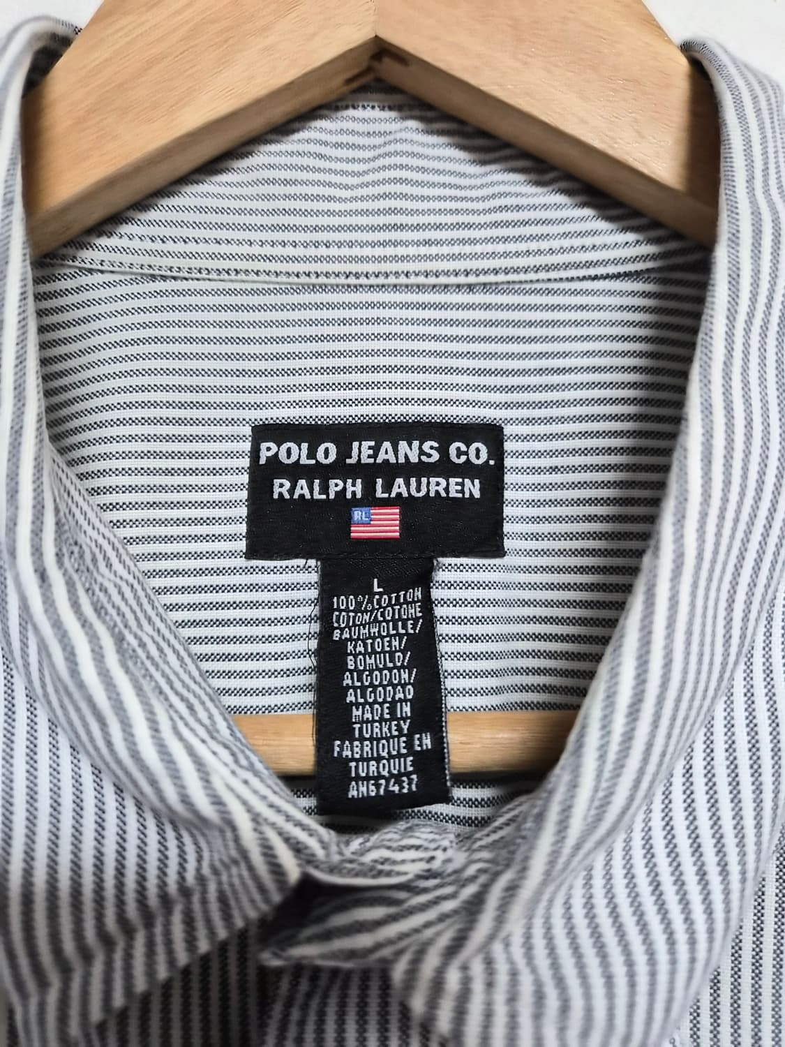 폴로Polo 스트라이프 옥스포드 셔츠 L - S391 상품이미지4