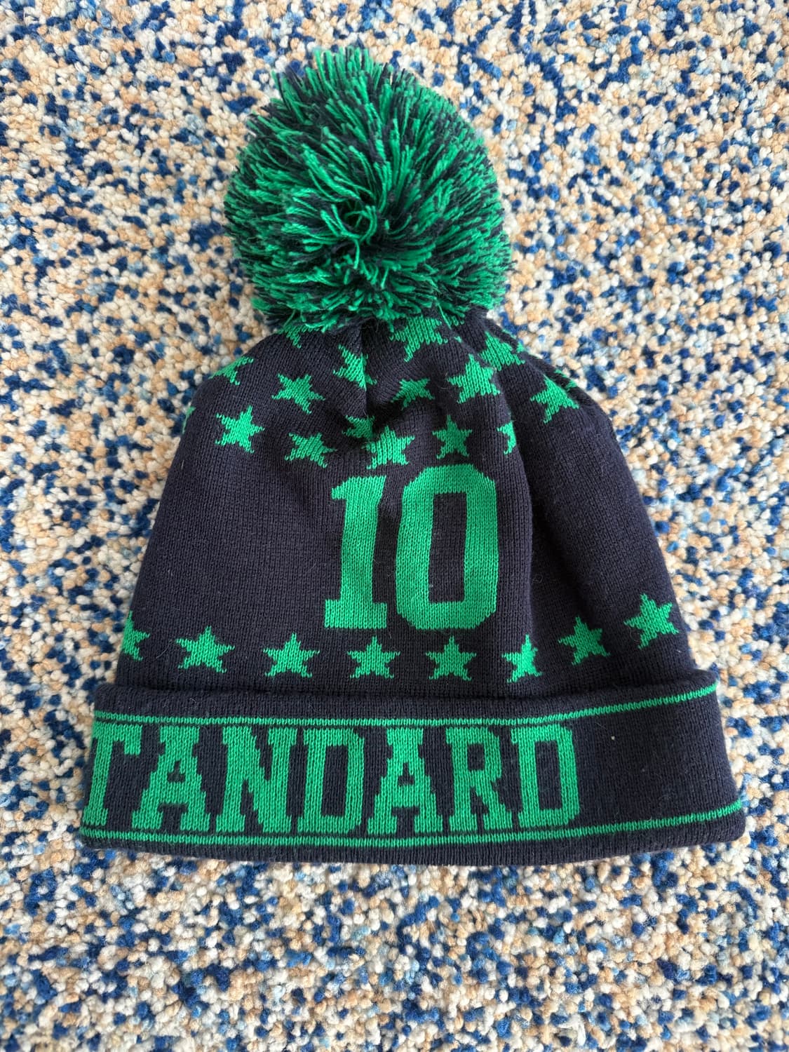 빈티지 별 니트 방울비니 상품이미지1