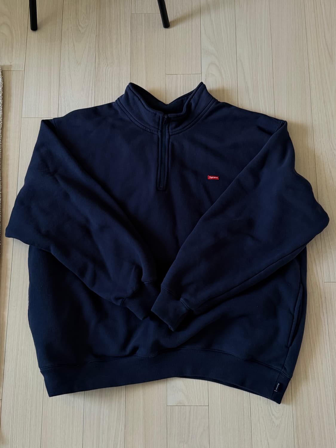 25SS 슈프림 스몰 박스 하프집업 풀오버 네이비 상품이미지3