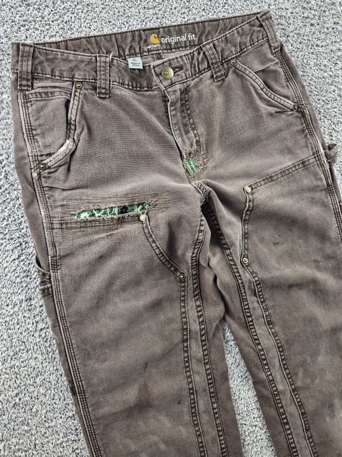 칼하트 리페어 코튼캔버스 더블니 워크 팬츠(27X30추정) / 11062 상품이미지5