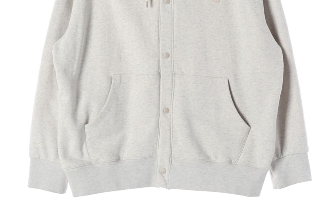 라퍼지스토어 오버핏 스냅 버튼 후드 집업 오트밀 상품이미지4