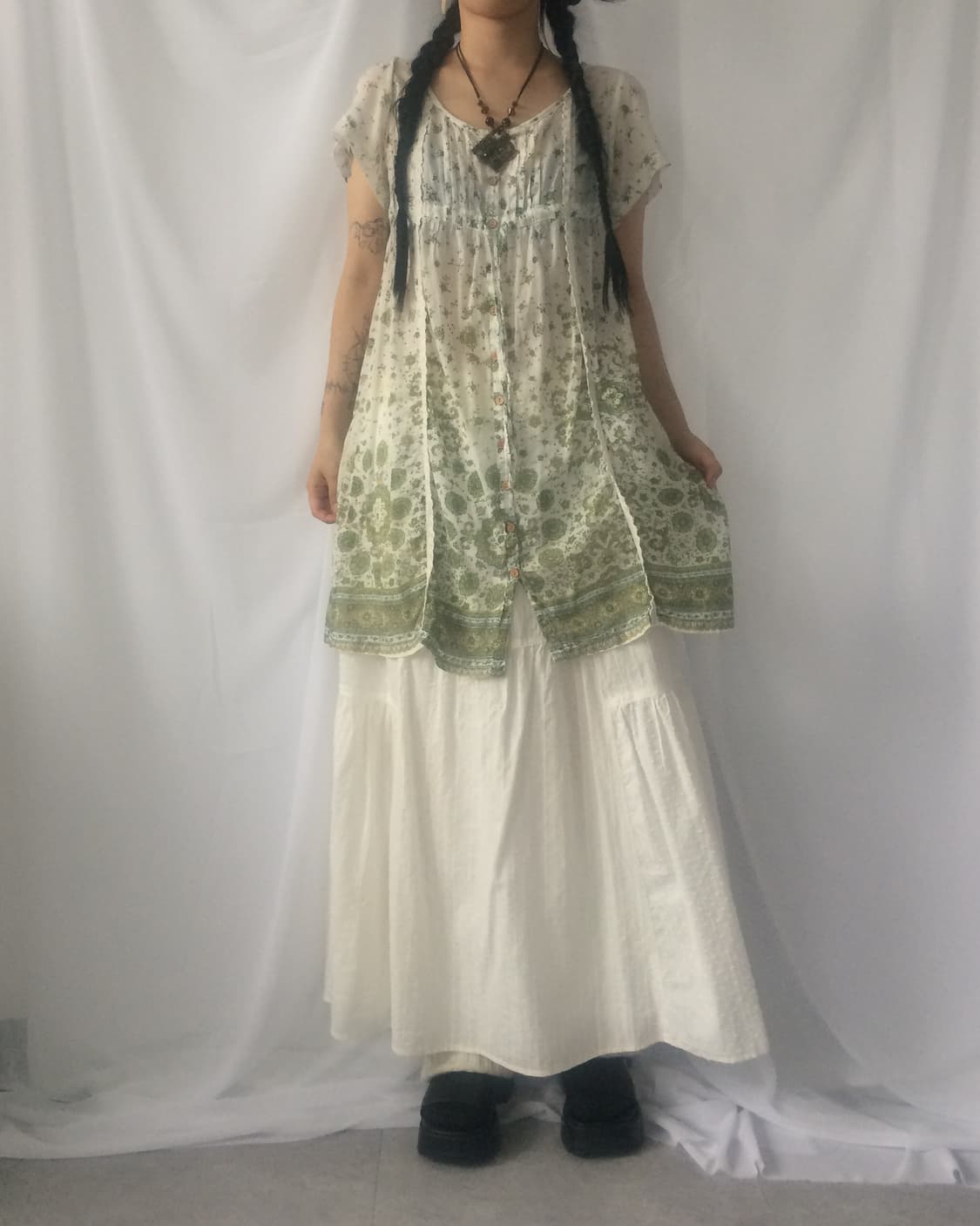 Niko and… pattern patch white skirt 상품이미지6