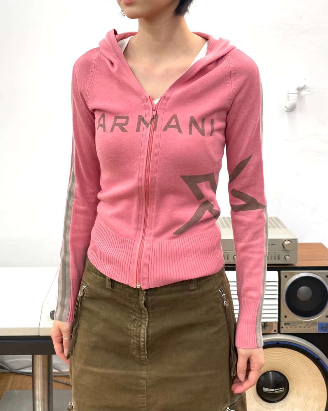 [S] 아르마니 익스체인지 니트 후드 집업 상품이미지3