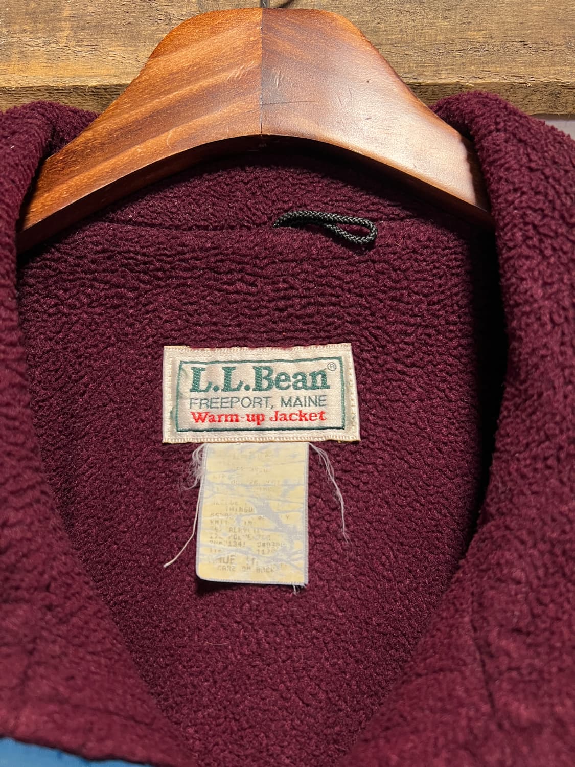 [L]90's 엘엘빈 USA Made 페인티드 블루그린 나일론 웜업 자켓 상품이미지2