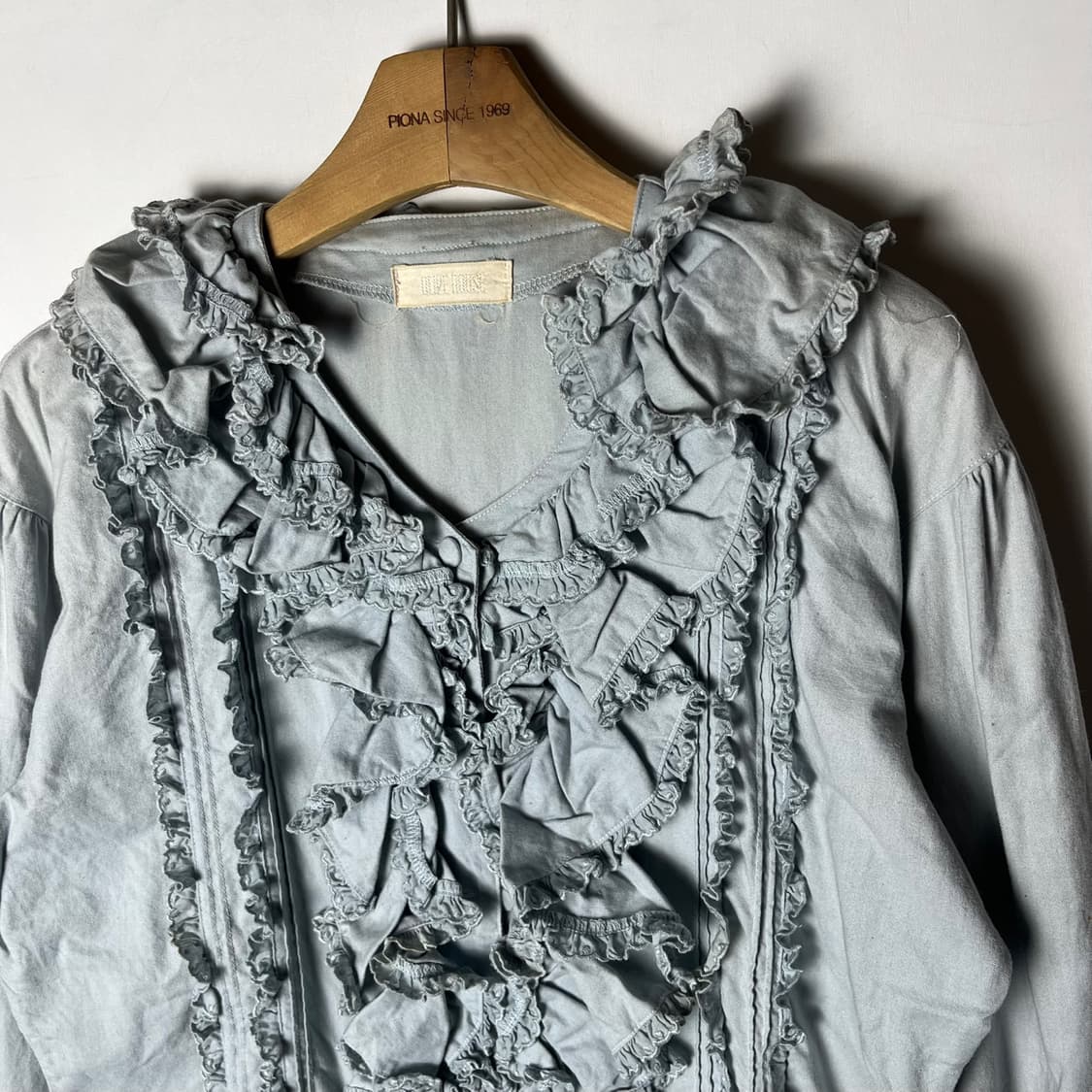 [JPN] 빈티지 레이스 프릴 코튼 블라우스 상품이미지3