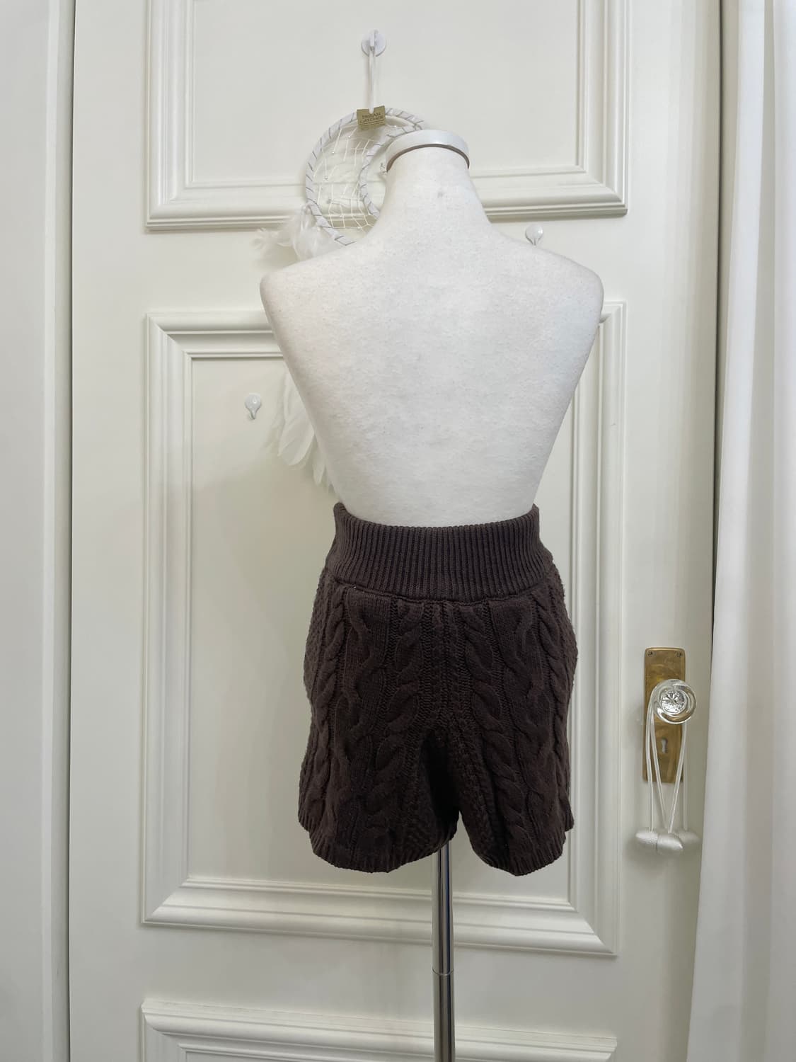 brown twist pocket knit banding pants 상품이미지3