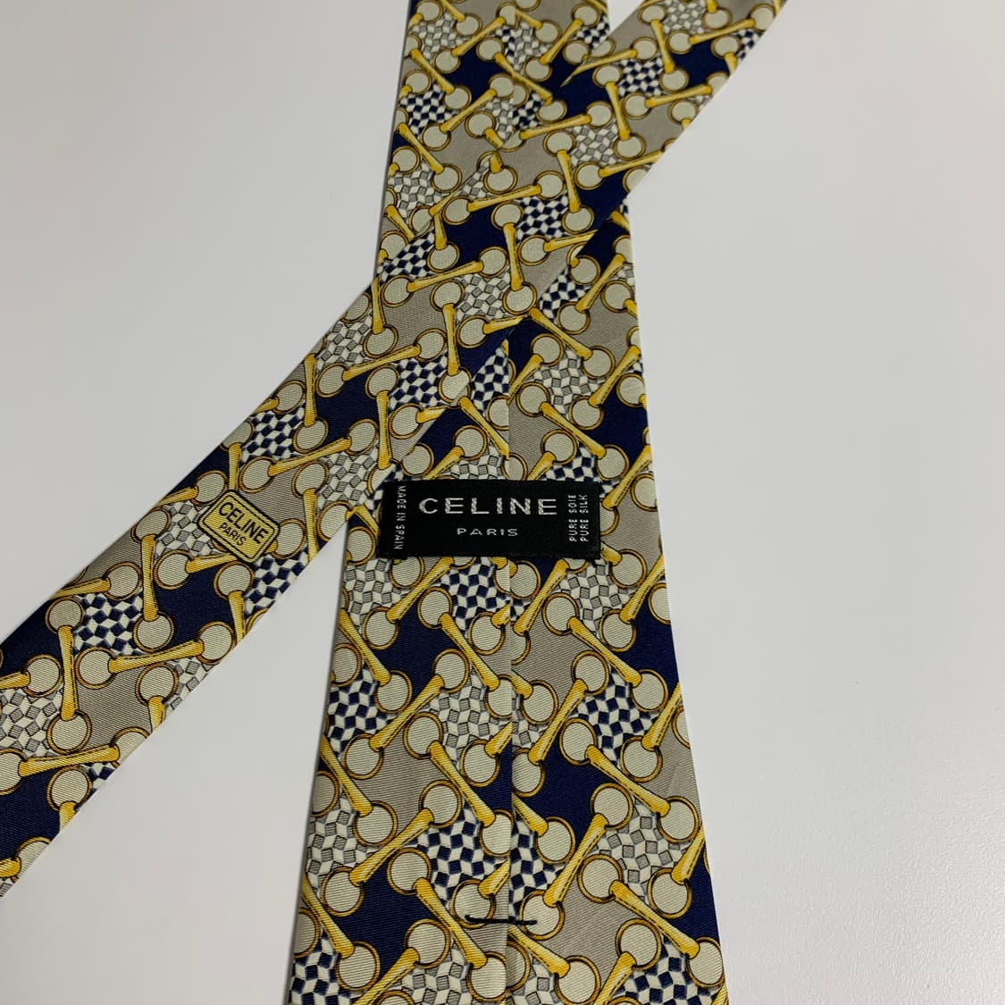 셀린느(CELINE) 기하학적패턴 명품 클래식넥타이 A+등급 9.7cm 상품이미지5
