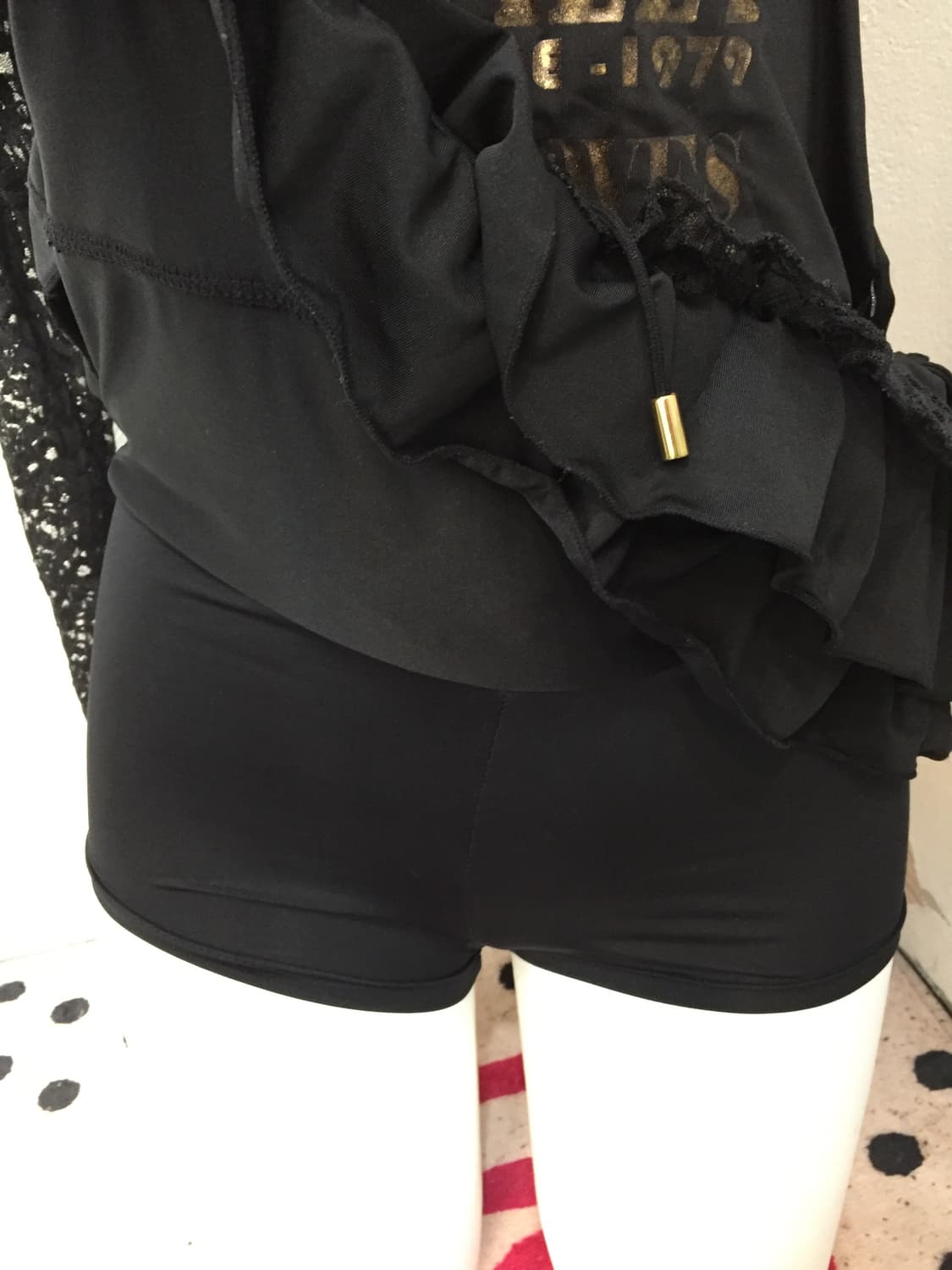 고딕 펑크 원숄더 탱키니 세트 상품이미지8