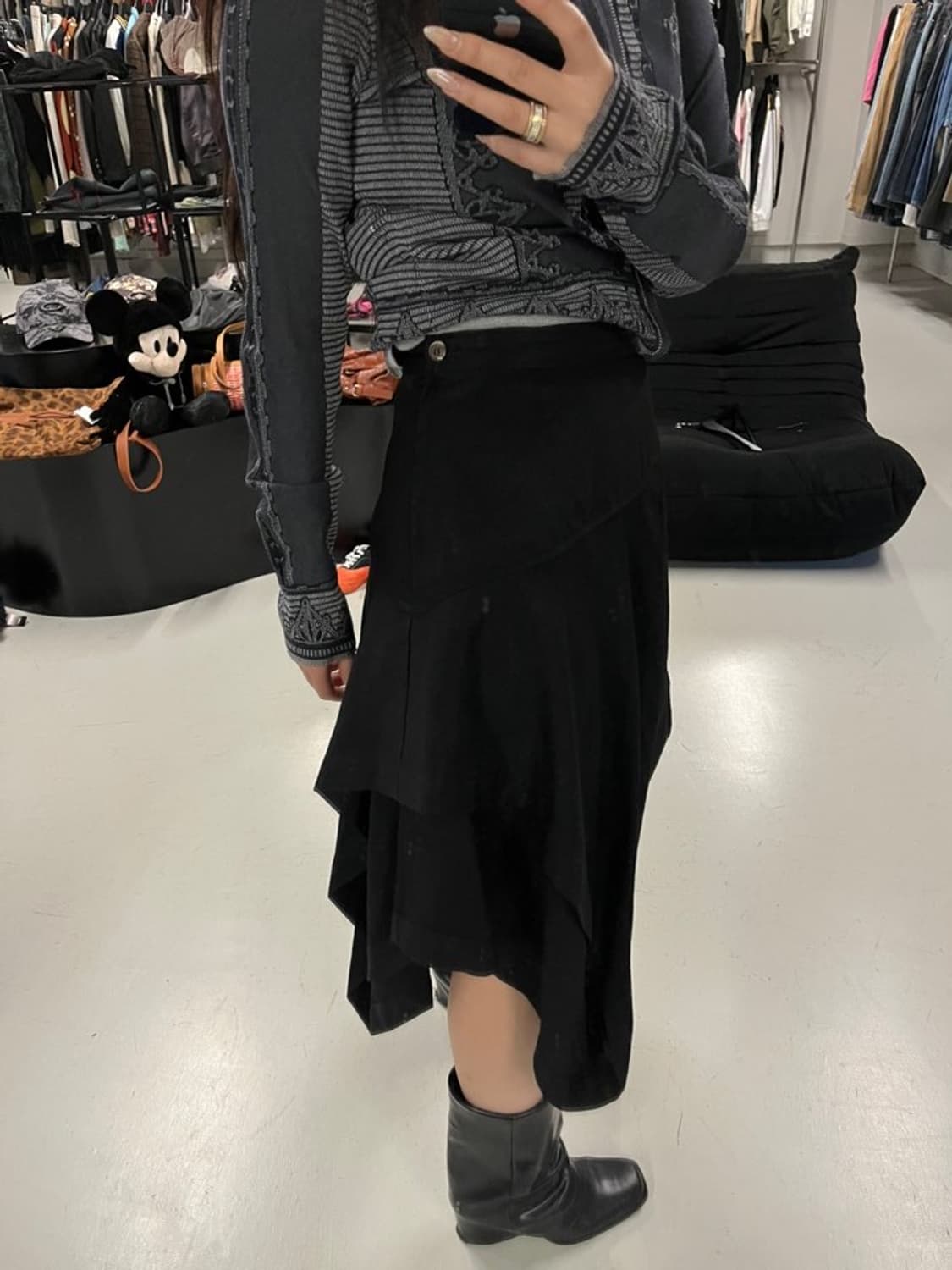 COMME des GARCONS draped asymmetric skir 상품이미지2