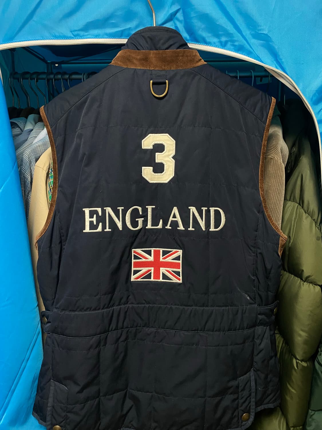 폴로 랄프로렌 잉글랜드 헌팅클럽 스웨이드 베스트자켓 XL 상품이미지3