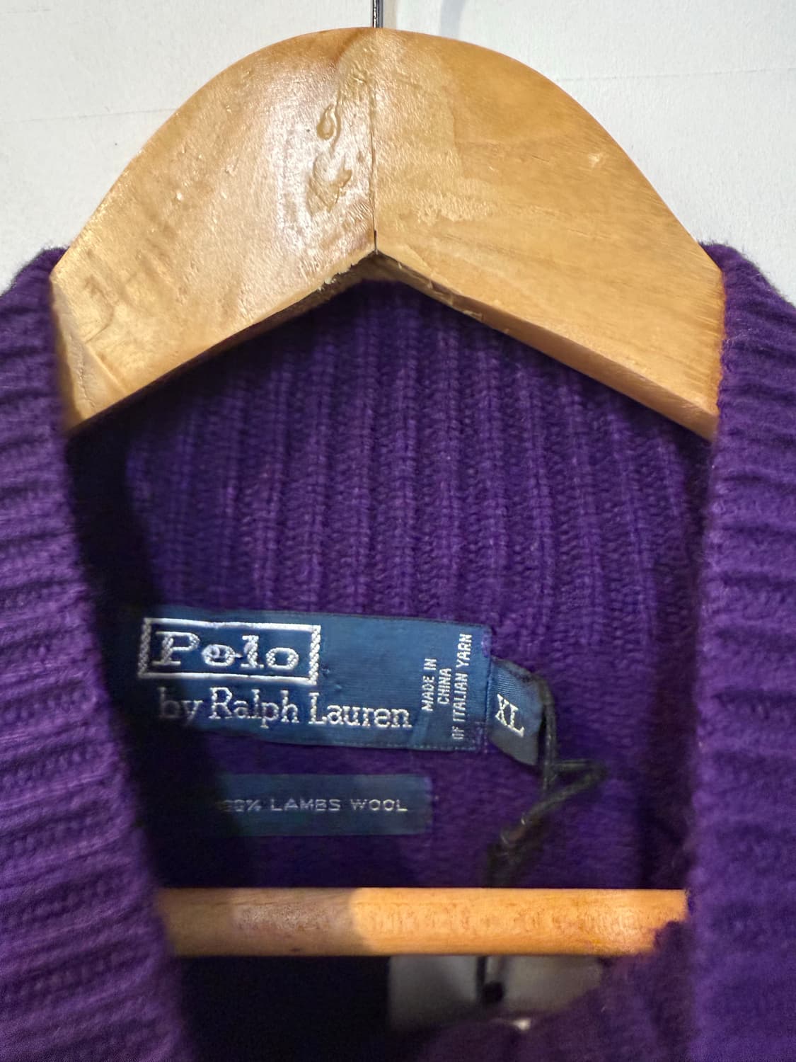 폴로 퍼플 하프집업 니트 상품이미지3