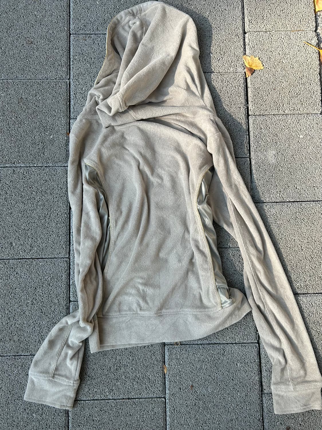 2000s 아디다스 y2k 글리터 아이보리 딱붙 후드집업 상품이미지3