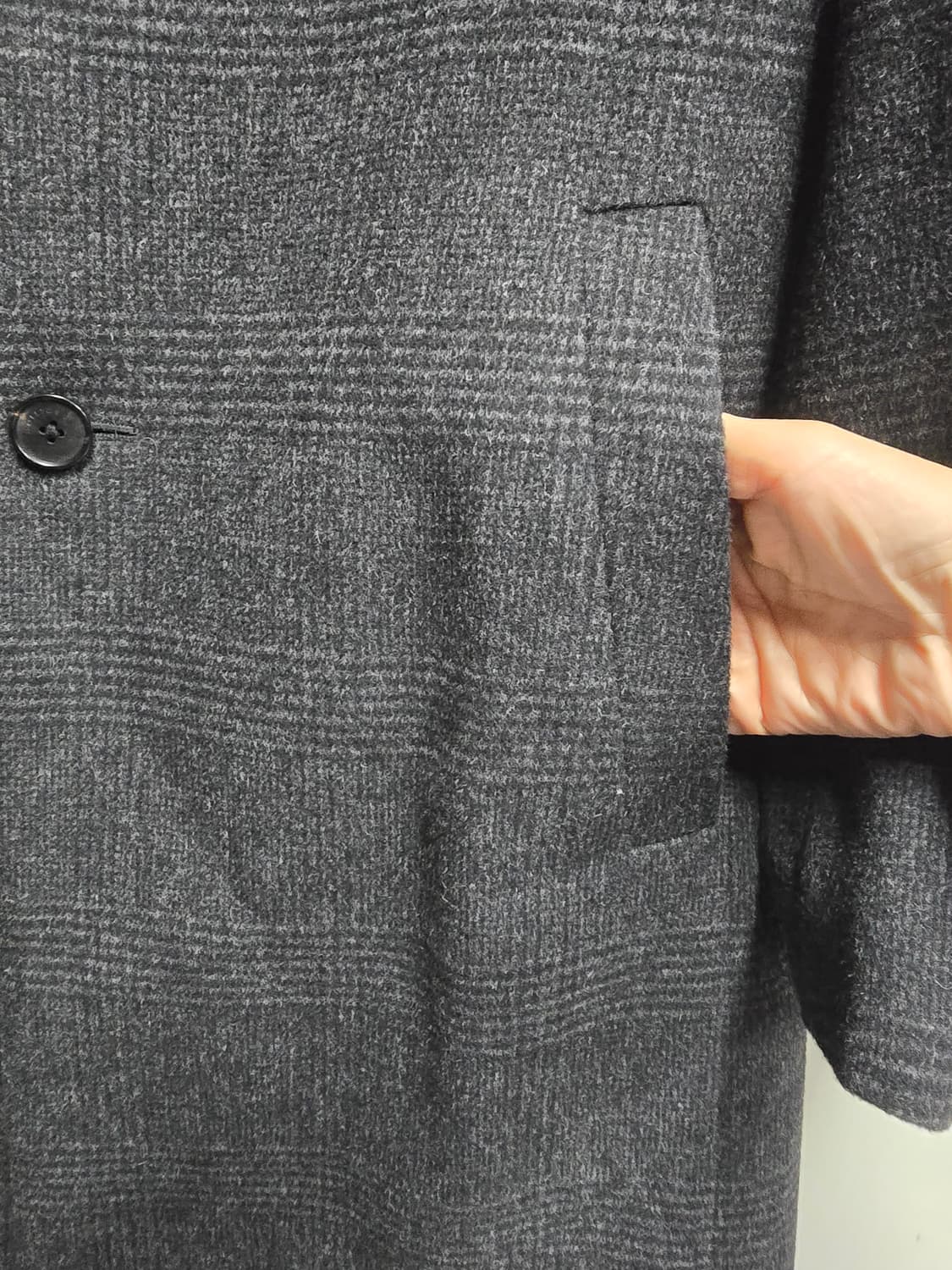 에디션 핸드메이드 울 체크 반코트 100 상품이미지2