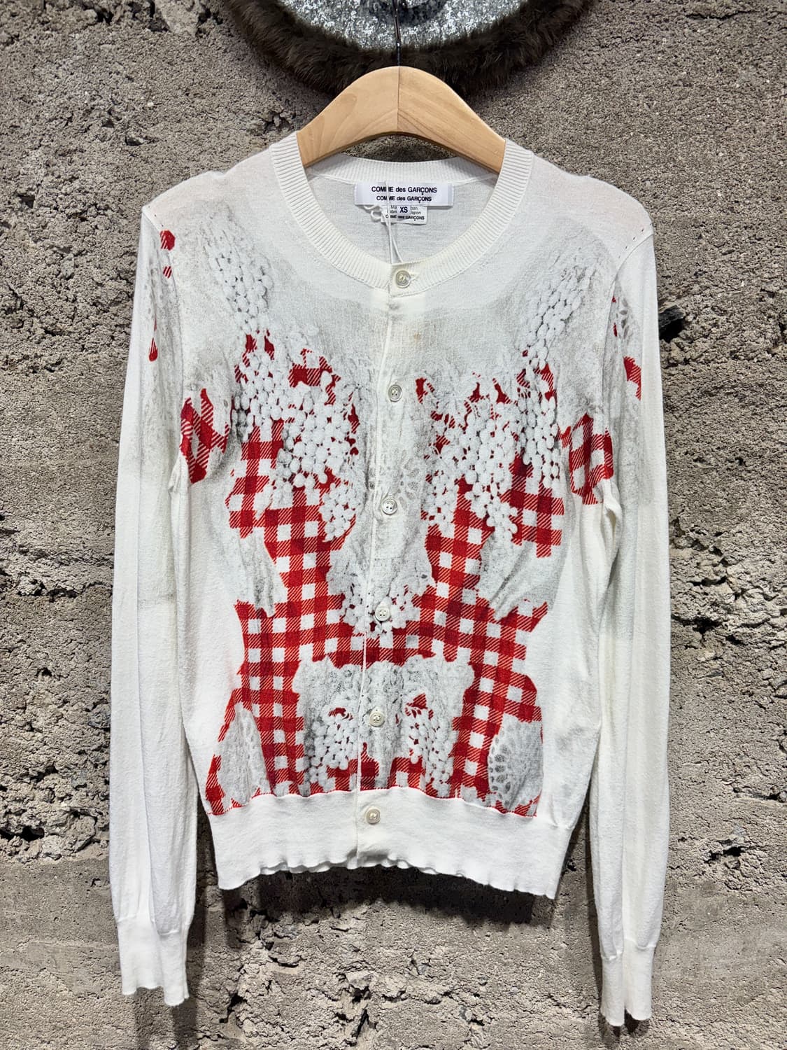 꼼데가르송 패턴 가디건 상품이미지1