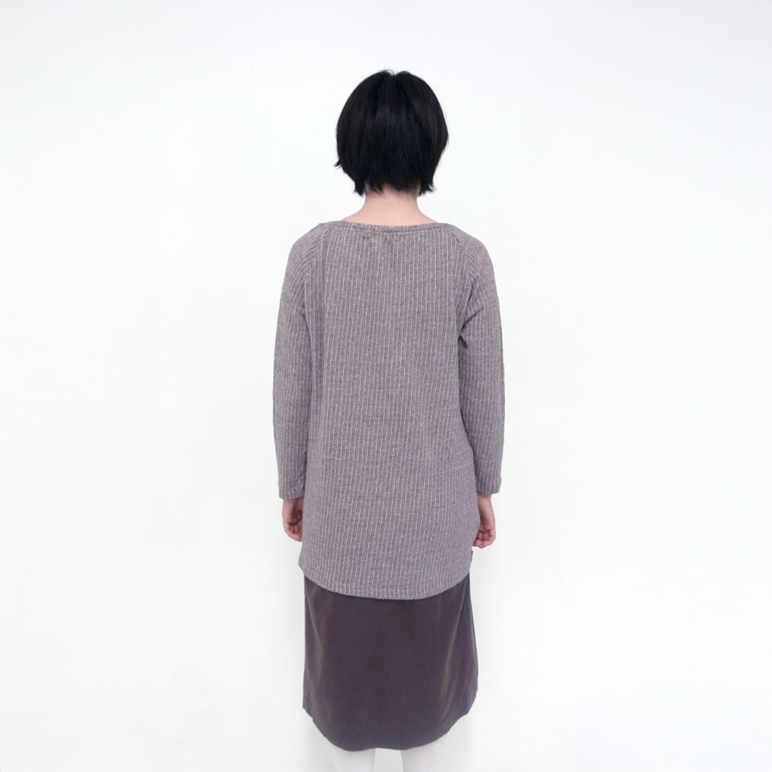 [J.PRESS] 브라운 스웨이드 스트레이트 스커트 상품이미지4