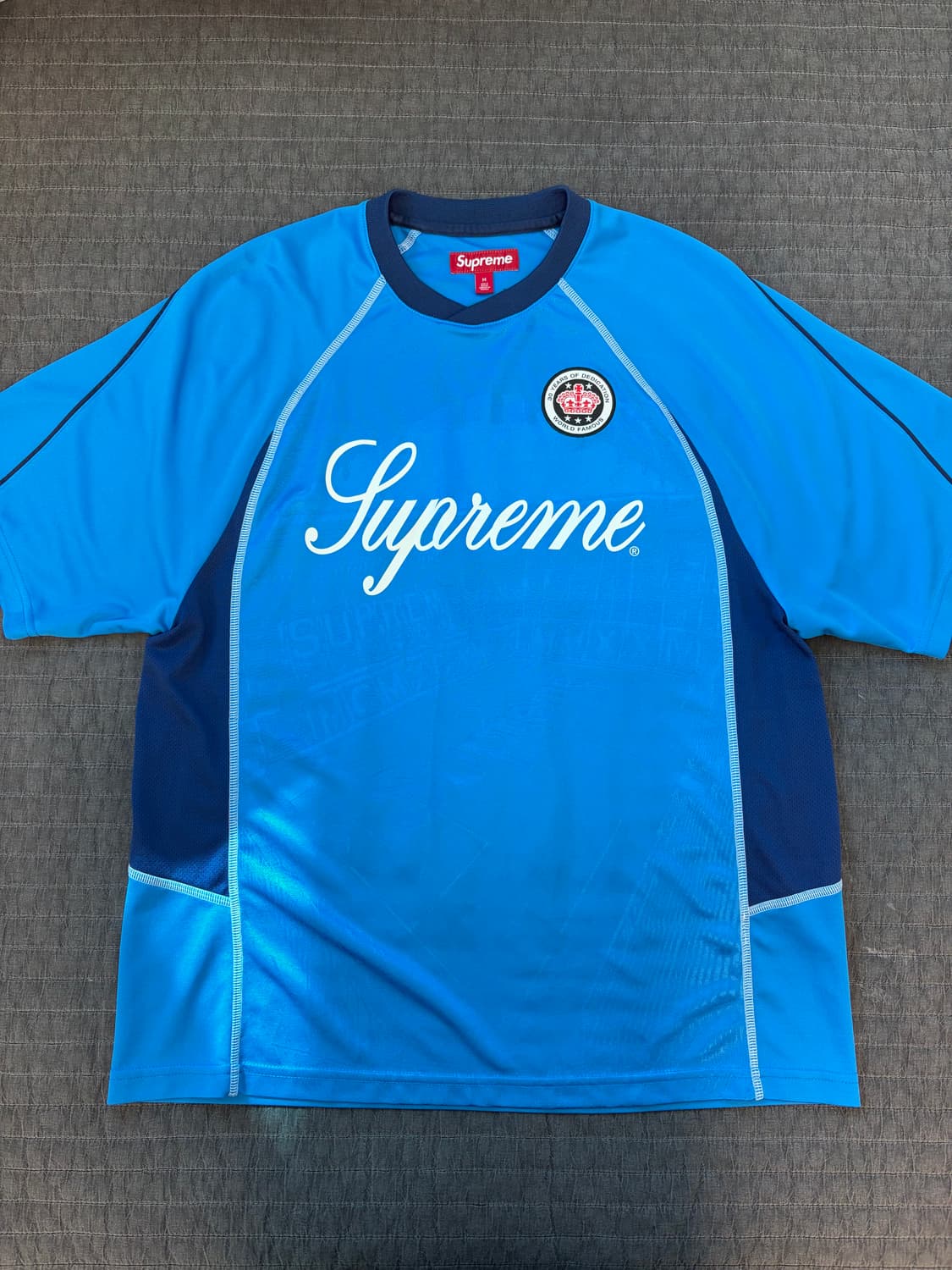 슈프림 자카드 사커 져지 블루 상품이미지1