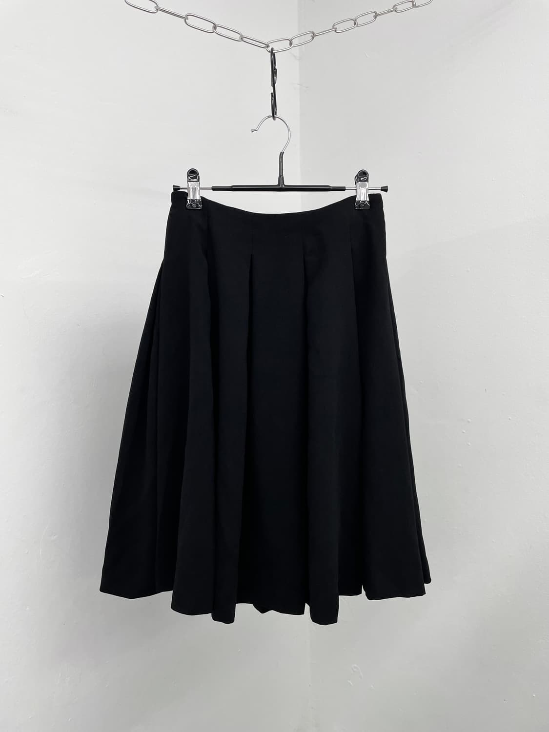 니혼진 너드 블랙 플리츠 스커트 상품이미지4
