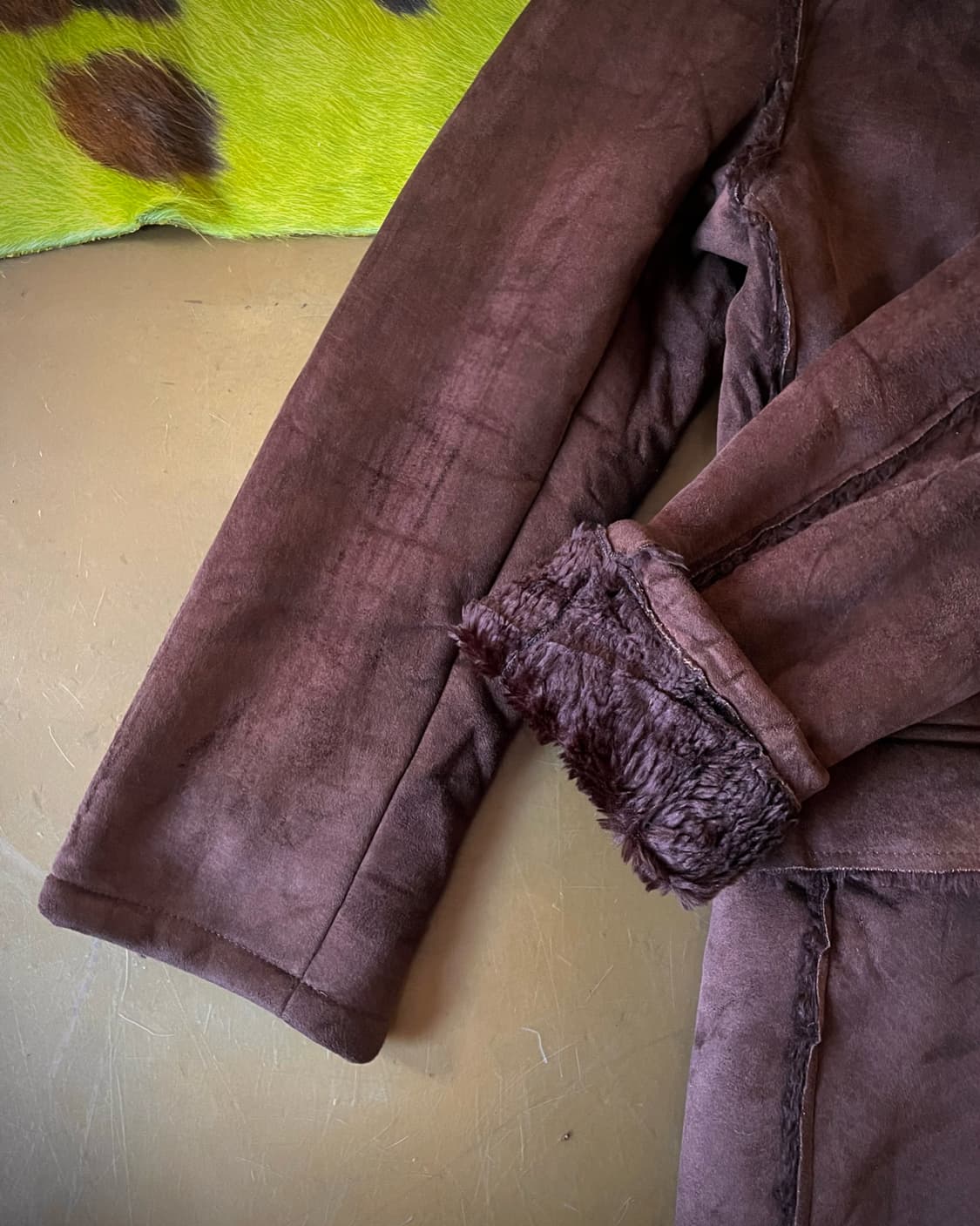 TORNADO MART Brown Leather Fur Jacket 상품이미지7