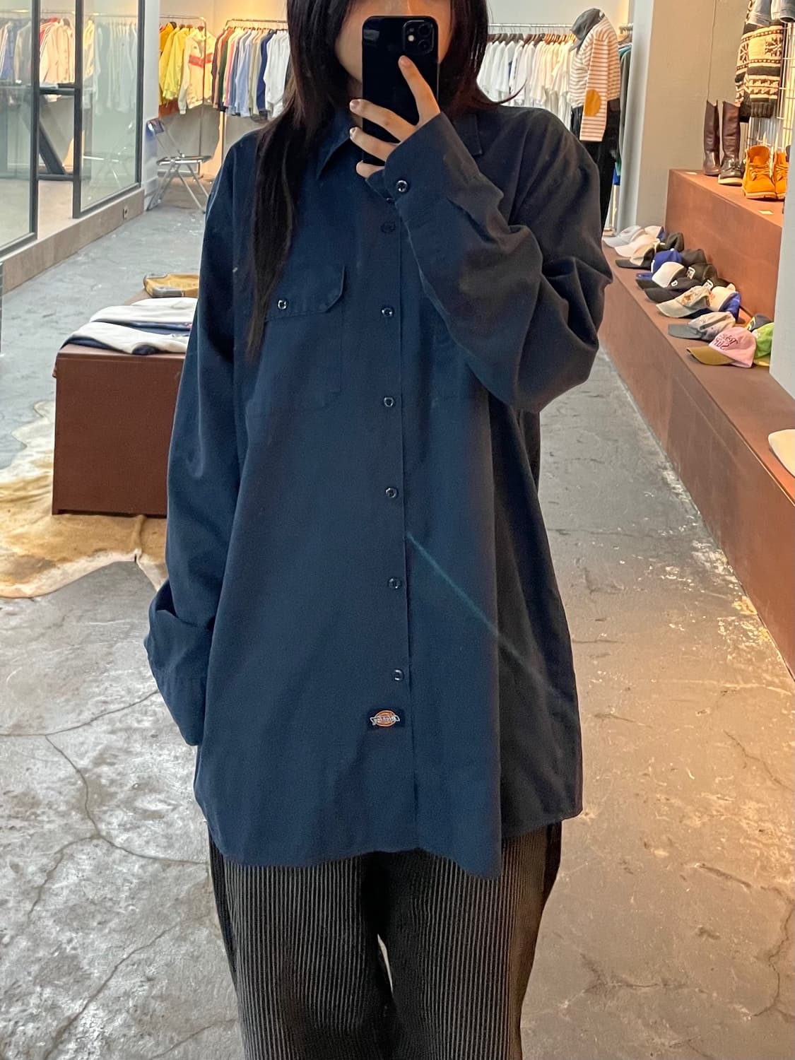 디키즈 네이비 워크셔츠 H447 상품이미지1