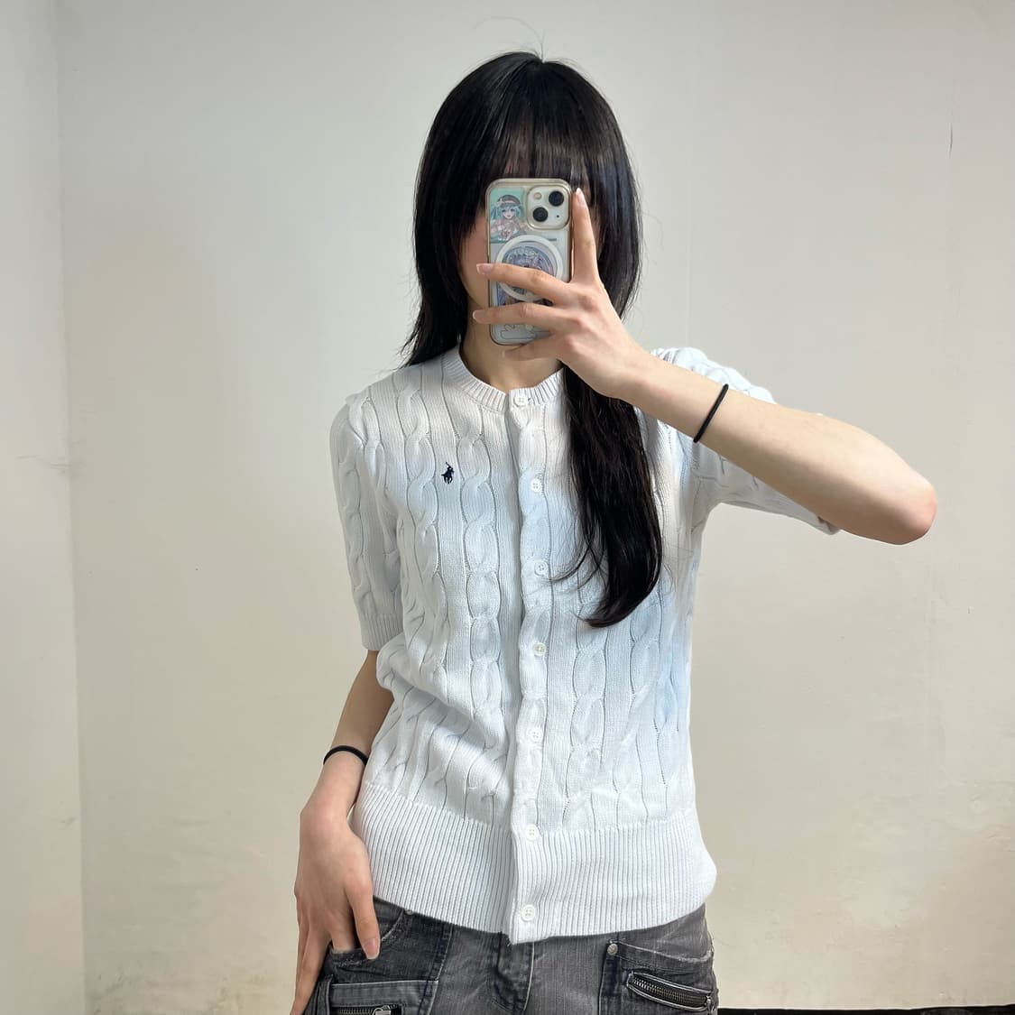 Polo short sleeve cardigan 상품이미지1
