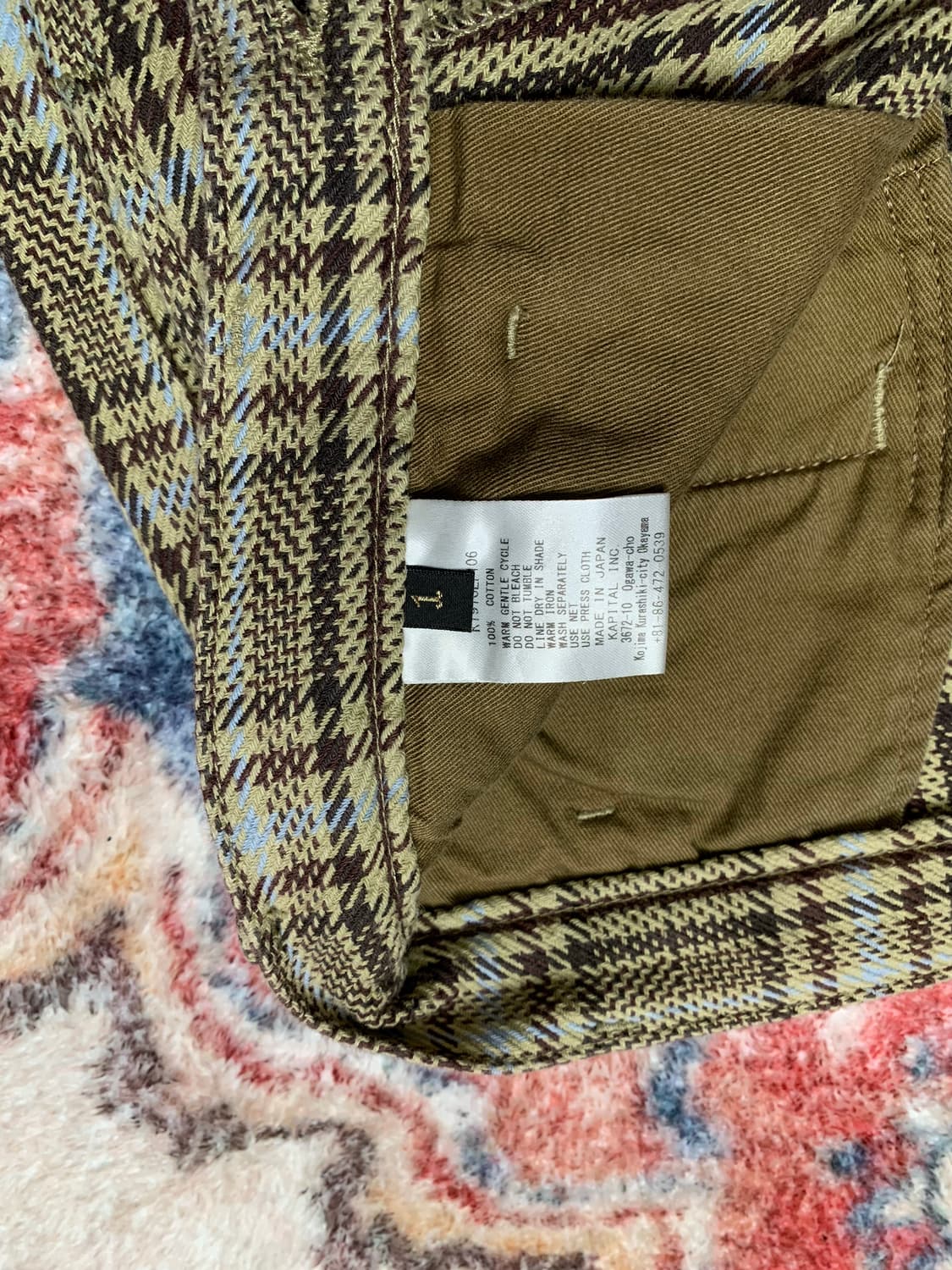 캐피탈 하운드투스 체크 부츠컷 팬츠 상품이미지3